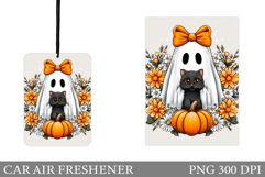Cute Ghost Car Air Freshener. Halloween Car Air Freshener Product Image 1