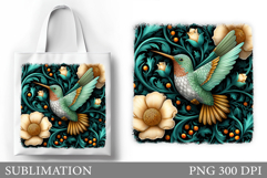 Hummingbird Tote Bag Sublimation. Hummingbird Sublimation Product Image 1