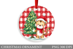 Cute Tiger Christmas Ornament. Christmas Ornament Design Product Image 1
