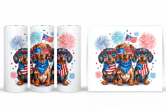 Patriotic Dogs Tumbler. Patriotic Tumbler Sublimation Product Image 2