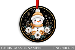 Snowman Christmas Ornament. Christmas Ornament Sublimation Product Image 1