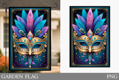 Mardi Gras Garden Flag Design. Mardi Gras Sublimation Product Image 1