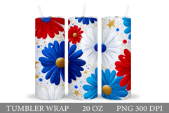 Floral Tumbler Design. Flowers Tumbler Sublimation Product Image 1