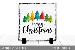 Christmas Tree Sublimation. Christmas Tree Slate Design Product Image 1
