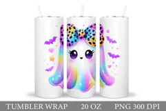 Ghost Tumbler Sublimation. Halloween Tumbler Design Product Image 1