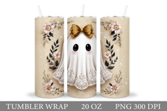 Cute Halloween Tumbler. Cute Ghost Tumbler Design Product Image 1