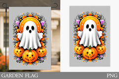 Ghost Garden Flag Sublimation. Halloween Garden Flag Design Product Image 1