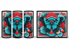Butterfly Tumbler Sublimation. Flowers Tumbler Design Product Image 2