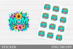 Mother's Day Sticker. Flowers Sticker Printable Product Image 1
