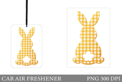 Bunny Car Air Freshener. Bunny Sublimation Product Image 1