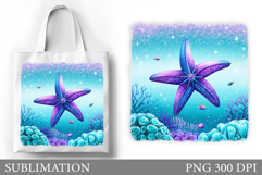 Starfish Tote Bag Sublimation. Starfish Sublimation Product Image 1
