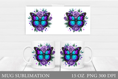 Butterfly Mug Wrap Design. Butterfly Sublimation Product Image 1