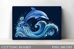 Dolphin Cutting Board Design. Dolphin Sublimation Product Image 1