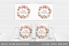 Merry Christmas Mug Design. Christmas Tree Sublimation Product Image 1