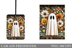 Halloween Car Air Freshener. Ghost Car Air Freshener Design Product Image 1