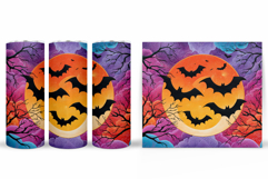 Halloween Bat Tumbler Design. Bat Silhouette Tumbler Wrap Product Image 2