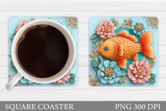 Fish Coaster Sublimation. Cute Fish Sublimation Product Image 1