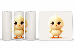 Cute Chick Tumbler Design. Spring Tumbler Sublimation Product Image 2