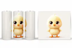 Cute Chick Tumbler Design. Spring Tumbler Sublimation Product Image 2