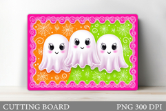 Cute Halloween Cutting Board. Cute Ghost Cutting Board Product Image 1