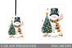 Snowman Car Air Freshener. Christmas Car Air Freshener Product Image 1