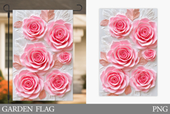 Roses Garden Flag Design. Flowers Garden Flag Sublimation Product Image 1