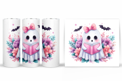 Cute Ghost Tumbler Sublimation. Halloween Tumbler Design Product Image 2