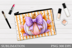 Pumpkin Makeup Bag Sublimation. Pumpkin Cosmetics Bag Product Image 1