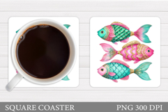 Fish Coaster Sublimation. Fish Sublimation Product Image 1