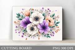 Floral Cutting Board Design. Flowers Cutting Board Product Image 1