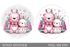 Christmas Bear Wind Spinner. Christmas Bunny Wind Spinner Product Image 1