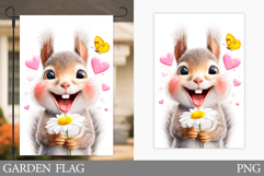 Squirrel Garden Flag Design. Funny Squirrel Sublimation Product Image 1