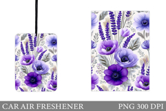Flowers Car Air Freshener. Floral Car Air Freshener Design Product Image 1