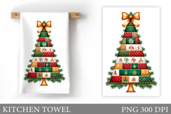 Christmas Tree Kitchen Towel. Christmas Sublimation Product Image 1