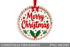 Christmas Ornament Sublimation. Winter Christmas Ornament Product Image 1