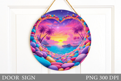 Sea Door Sign Sublimation. Beach Door Sign Design Product Image 1