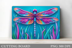 Dragonfly Cutting Board Design. Dragonfly Sublimation Product Image 1