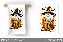 Cute Ghost Kitchen Towel. Cute Halloween Kitchen Towel Product Image 1