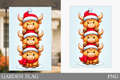 Christmas Cow Garden Flag. Christmas Garden Flag Design Product Image 1