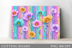 Flowers Cutting Board. Floral Cutting Board Sublimation Product Image 1
