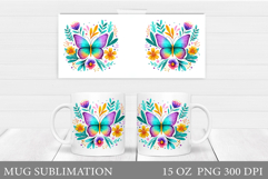 Butterfly Mug Design. Butterfly Mug Sublimation Product Image 1