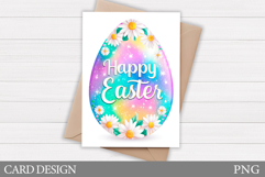 Easter Egg Card Printable. Easter Card Design Product Image 1