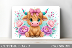 Cute Cow Cutting Board Design. Cow Kitchen Cutting Board Product Image 1
