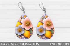Lemons Earring Design. Lemons Sublimation Product Image 1
