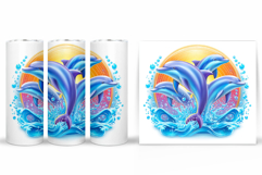 Dolphins Tumbler Design. Dolphin Tumbler Sublimation Product Image 2