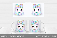 Ghost Mug Sublimation. Halloween Mug Design Product Image 1