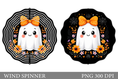 Cute Ghost Wind Spinner Design. Cute Halloween Wind Spinner Product Image 1