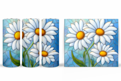 Daisy Flowers Tumbler Design. Flowers Tumbler Sublimation Product Image 2