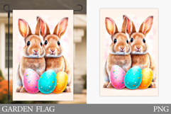 Easter Bunny Garden Flag.Easter Garden Flag Sublimation Product Image 1