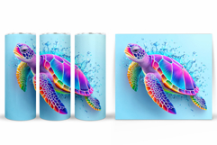 Turtle Tumbler Design. Sea Turtle Tumbler Sublimation Product Image 2